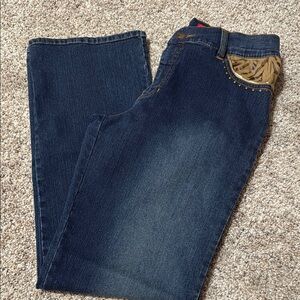 Christina Stud Pocket Embellished Straight Jeans